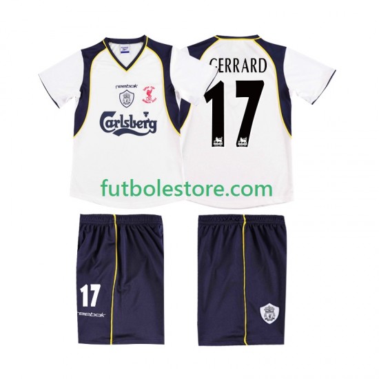Segunda Equipación del Liverpool GERRARD 17 Retro LWP 2001 2002 Manga Corta para Hombre Segunda Equipación del Liverpool GERRARD 17 Retro LWP 2001 2002 Manga Corta para Hombre