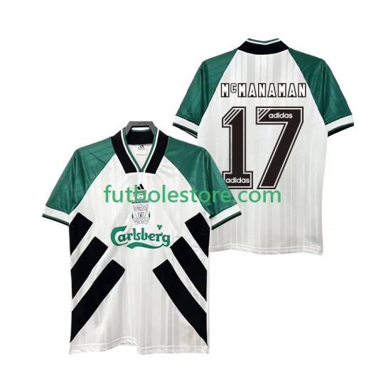 Segunda Equipación del Liverpool MCMANAMAN 17 Retro 1993 1995 Manga Corta para Hombre Segunda Equipación del Liverpool MCMANAMAN 17 Retro 1993 1995 Manga Corta para Hombre