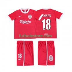 Primera Equipación del Liverpool OWEN 18 Retro LWP 1997 1998 Manga Corta para Niño (Camiseta y pantalón)