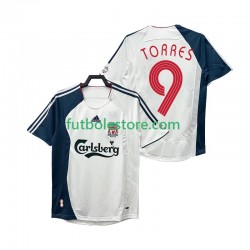 Segunda Equipación del Liverpool Torres 9 Retro 2006 2008 Manga Corta para Hombre