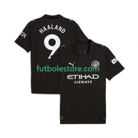 Segunda Equipación del Manchester City Erling Haaland 9 2025-2026 Manga Corta para Hombre Segunda Equipación del Manchester City Erling Haaland 9 2025-2026 Manga Corta para Hombre