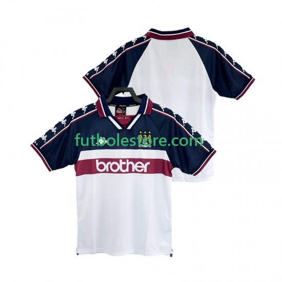 Segunda Equipación del Manchester City Retro 1997 1998 Manga Corta para Hombre Segunda Equipación del Manchester City Retro 1997 1998 Manga Corta para Hombre