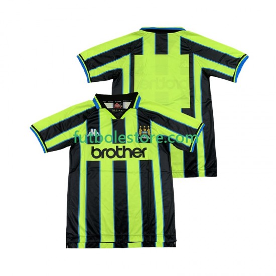 Segunda Equipación del Manchester City Retro 1998 1999 Manga Corta para Hombre Segunda Equipación del Manchester City Retro 1998 1999 Manga Corta para Hombre