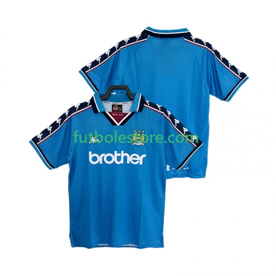 Primera Equipación del Manchester City Retro 1997 1998 Manga Corta para Hombre Primera Equipación del Manchester City Retro 1997 1998 Manga Corta para Hombre