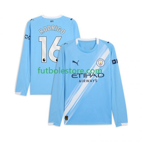 Primera Equipación del Manchester City Rodrigo Hernandez 16 2025-2026 ML para Hombre Primera Equipación del Manchester City Rodrigo Hernandez 16 2025-2026 ML para Hombre