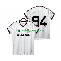 Segunda Equipación del Manchester United 94 Retro 1983 1984 Manga Corta para Hombre
