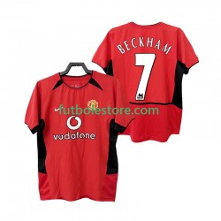 Primera Equipación del Manchester United BECKHAM 7 Retro 2002 2004 Manga Corta para Hombre