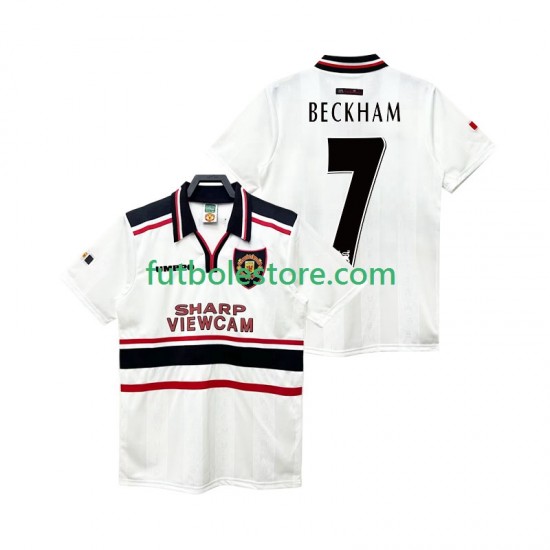 Segunda Equipación del Manchester United Beckham 7 Retro 1998 1999 Manga Corta para Hombre Segunda Equipación del Manchester United Beckham 7 Retro 1998 1999 Manga Corta para Hombre