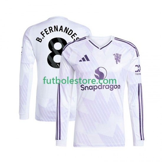 Segunda Equipación del Manchester United Bruno Fernandes 8 2025-2026 ML para Hombre Segunda Equipación del Manchester United Bruno Fernandes 8 2025-2026 ML para Hombre