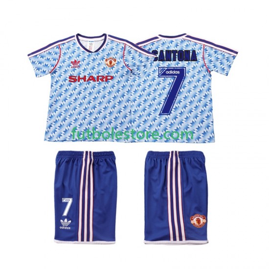 Segunda Equipación del Manchester United CANTONA 7 Retro 1990 1992 Manga Corta para Niño (Camiseta y pantalón) Segunda Equipación del Manchester United CANTONA 7 Retro 1990 1992 Manga Corta para Niño (Camiseta y pantalón)