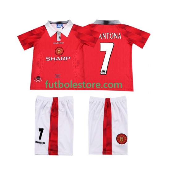 Primera Equipación del Manchester United CANTONA 7 Retro 1996 1997 Manga Corta para Niño (Camiseta y pantalón) Primera Equipación del Manchester United CANTONA 7 Retro 1996 1997 Manga Corta para Niño (Camiseta y pantalón)