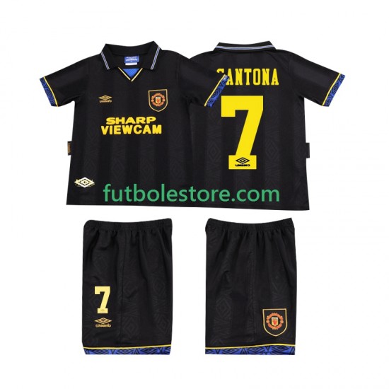 Segunda Equipación del Manchester United CONTONA 7 Retro 1993 1994 Manga Corta para Niño (Camiseta y pantalón) Segunda Equipación del Manchester United CONTONA 7 Retro 1993 1994 Manga Corta para Niño (Camiseta y pantalón)