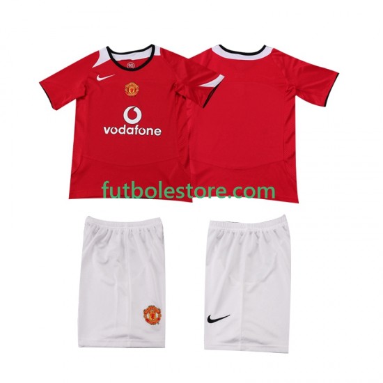 Primera Equipación del Manchester United Retro 2005 2006 Manga Corta para Niño (Camiseta y pantalón) Primera Equipación del Manchester United Retro 2005 2006 Manga Corta para Niño (Camiseta y pantalón)