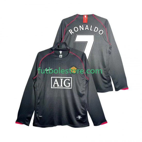 Segunda Equipación del Manchester United Critstiano Ronaldo 7 Retro 2007 2008 ML para Hombre Segunda Equipación del Manchester United Critstiano Ronaldo 7 Retro 2007 2008 ML para Hombre