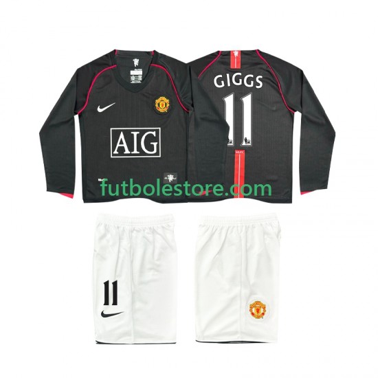 Segunda Equipación del Manchester United GIGGS 11 Retro 2007 2008 ML para Niño (Camiseta y pantalón) Segunda Equipación del Manchester United GIGGS 11 Retro 2007 2008 ML para Niño (Camiseta y pantalón)
