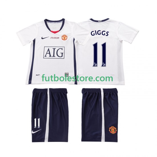 Segunda Equipación del Manchester United GIGGS 11 Retro Champions League 2008 2009 Manga Corta para Niño (Camiseta y pantalón) Segunda Equipación del Manchester United GIGGS 11 Retro Champions League 2008 2009 Manga Corta para Niño (Camiseta y pantalón)