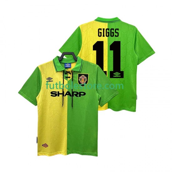 Segunda Equipación del Manchester United GIGGS 11 Retro 1992 1994 Manga Corta para Hombre Segunda Equipación del Manchester United GIGGS 11 Retro 1992 1994 Manga Corta para Hombre
