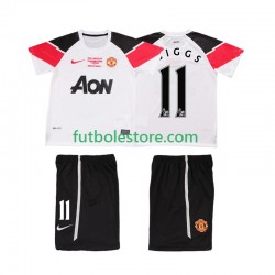 Tercera Equipación del Manchester United GIGGS 11 Retro Champions League 2011 2012 Manga Corta para Niño (Camiseta y pantalón)