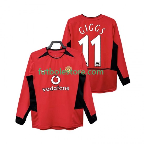 Primera Equipación del Manchester United GIGGS 11 Retro 2002 2004 ML para Hombre Primera Equipación del Manchester United GIGGS 11 Retro 2002 2004 ML para Hombre