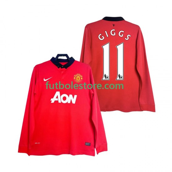 Primera Equipación del Manchester United GIGGS 11 Retro 2013 2014 ML para Hombre Primera Equipación del Manchester United GIGGS 11 Retro 2013 2014 ML para Hombre