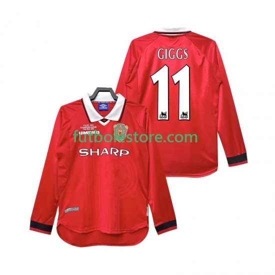 Primera Equipación del Manchester United Giggs 11 Retro 1999 2000 ML para Hombre Primera Equipación del Manchester United Giggs 11 Retro 1999 2000 ML para Hombre