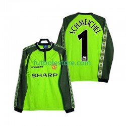 Primera Equipación del Manchester United Portero SCHMEICHEL 1 Retro 1998 2000 ML para Hombre