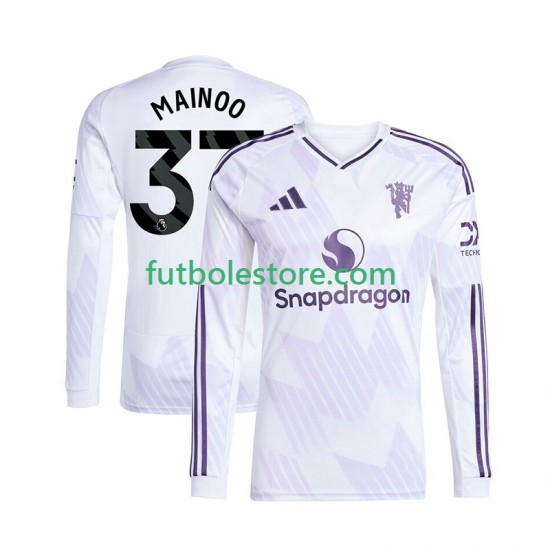 Segunda Equipación del Manchester United Kobbie Mainoo 37 2025-2026 ML para Hombre Segunda Equipación del Manchester United Kobbie Mainoo 37 2025-2026 ML para Hombre