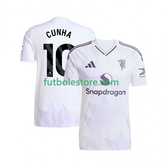 Segunda Equipación del Manchester United Matheus Cunha 10 2025-2026 Manga Corta para Hombre