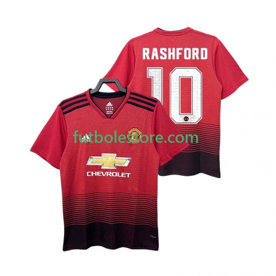 Primera Equipación del Manchester United RASHFORD 10 Retro 2018 2019 Manga Corta para Hombre Primera Equipación del Manchester United RASHFORD 10 Retro 2018 2019 Manga Corta para Hombre