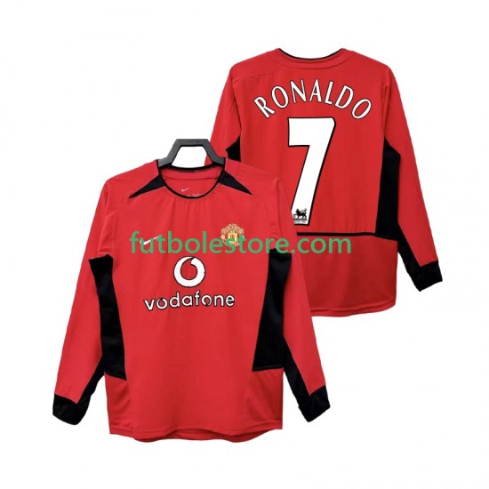 Primera Equipación del Manchester United RONALDO 7 Retro 2002 2004 ML para Hombre Primera Equipación del Manchester United RONALDO 7 Retro 2002 2004 ML para Hombre