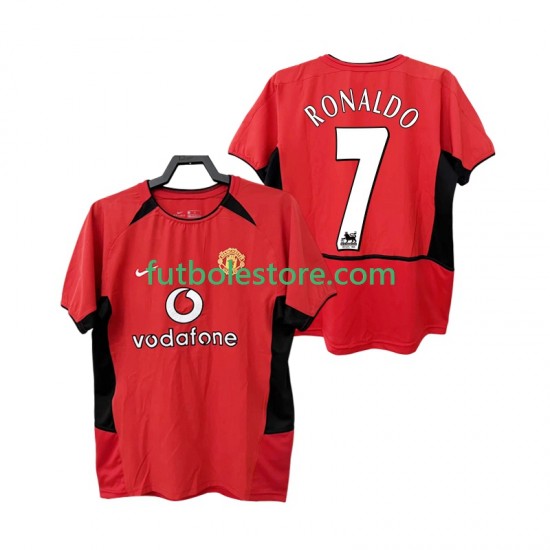 Primera Equipación del Manchester United RONALDO 7 Retro 2002 2004 Manga Corta para Hombre Primera Equipación del Manchester United RONALDO 7 Retro 2002 2004 Manga Corta para Hombre