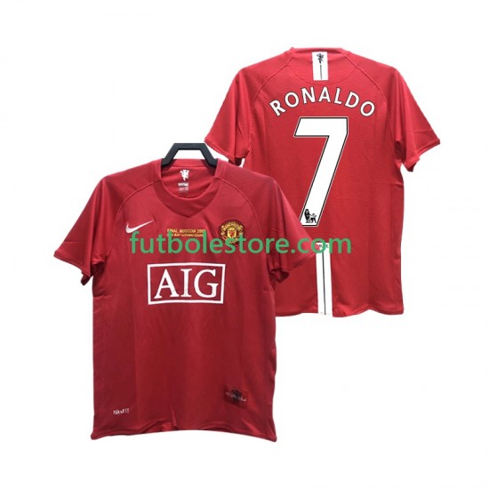Primera Equipación del Manchester United RONALDO 7 Retro 2007 2008 Manga Corta para Hombre Primera Equipación del Manchester United RONALDO 7 Retro 2007 2008 Manga Corta para Hombre