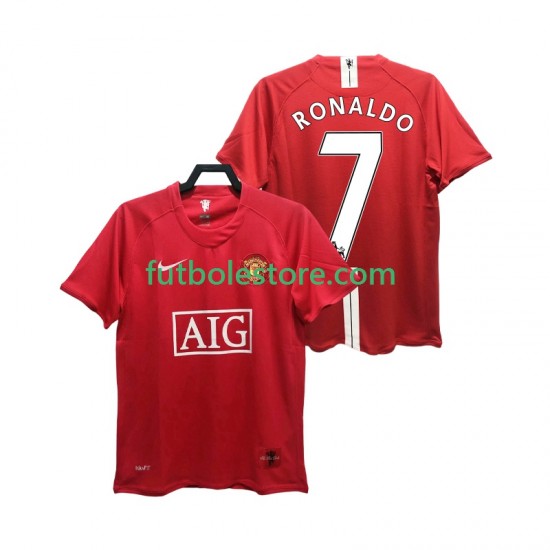 Primera Equipación del Manchester United RONALDO 7 Retro Premier League 2007 2008 Manga Corta para Hombre Primera Equipación del Manchester United RONALDO 7 Retro Premier League 2007 2008 Manga Corta para Hombre