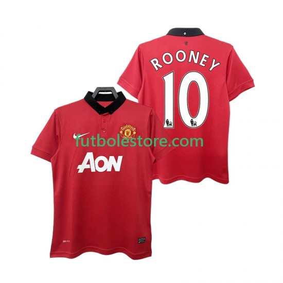 Primera Equipación del Manchester United ROONEY 10 Retro 2013 2014 Manga Corta para Hombre Primera Equipación del Manchester United ROONEY 10 Retro 2013 2014 Manga Corta para Hombre