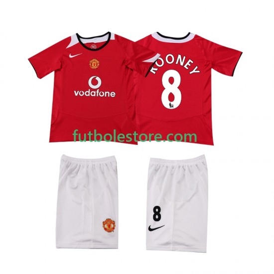 Primera Equipación del Manchester United ROONEY 8 Retro 2005 2006 Manga Corta para Niño (Camiseta y pantalón) Primera Equipación del Manchester United ROONEY 8 Retro 2005 2006 Manga Corta para Niño (Camiseta y pantalón)