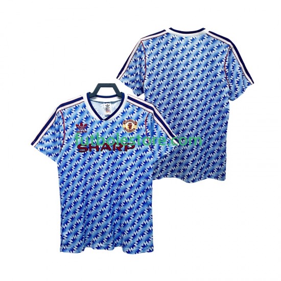 Segunda Equipación del Manchester United Retro 1990 1992 Manga Corta para Hombre Segunda Equipación del Manchester United Retro 1990 1992 Manga Corta para Hombre