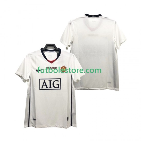 Segunda Equipación del Manchester United Retro Champions League 2008 2009 Manga Corta para Hombre Segunda Equipación del Manchester United Retro Champions League 2008 2009 Manga Corta para Hombre