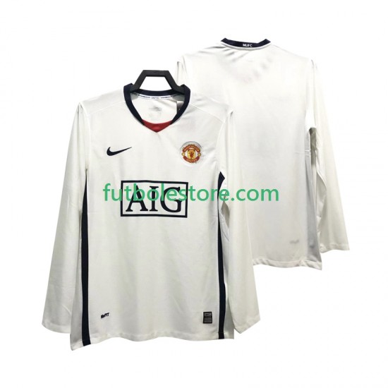 Segunda Equipación del Manchester United Retro Premier League 2008 2009 ML para Hombre Segunda Equipación del Manchester United Retro Premier League 2008 2009 ML para Hombre