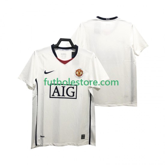 Segunda Equipación del Manchester United Retro Premier League 2008 2009 Manga Corta para Hombre Segunda Equipación del Manchester United Retro Premier League 2008 2009 Manga Corta para Hombre