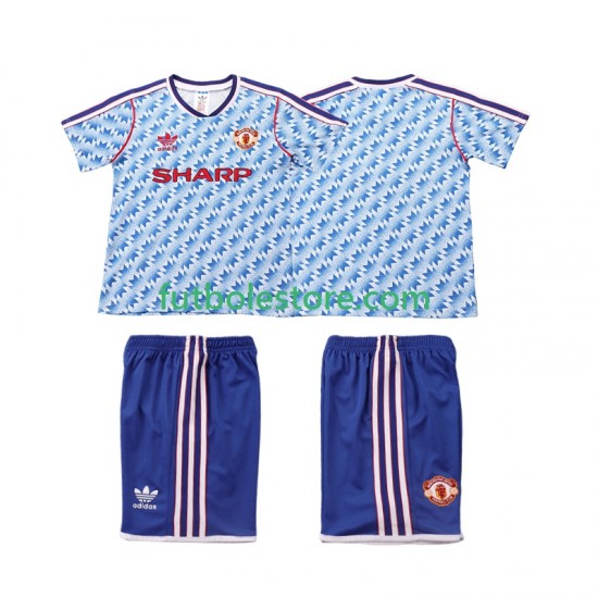 Segunda Equipación del Manchester United Retro 1990 1992 Manga Corta para Niño (Camiseta y pantalón) Segunda Equipación del Manchester United Retro 1990 1992 Manga Corta para Niño (Camiseta y pantalón)