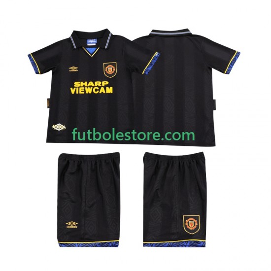 Segunda Equipación del Manchester United Retro 1993 1994 Manga Corta para Niño (Camiseta y pantalón) Segunda Equipación del Manchester United Retro 1993 1994 Manga Corta para Niño (Camiseta y pantalón)