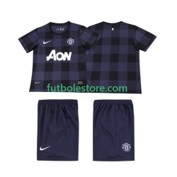 Segunda Equipación del Manchester United Retro 2013 2014 Manga Corta para Niño (Camiseta y pantalón)