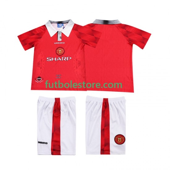 Primera Equipación del Manchester United Retro 1996 1997 Manga Corta para Niño (Camiseta y pantalón) Primera Equipación del Manchester United Retro 1996 1997 Manga Corta para Niño (Camiseta y pantalón)