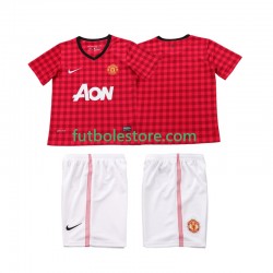 Primera Equipación del Manchester United Retro 2012 2013 Manga Corta para Niño (Camiseta y pantalón)