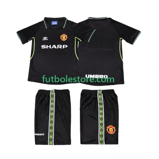 Tercera Equipación del Manchester United Retro 1998 1999 Manga Corta para Niño (Camiseta y pantalón) Tercera Equipación del Manchester United Retro 1998 1999 Manga Corta para Niño (Camiseta y pantalón)