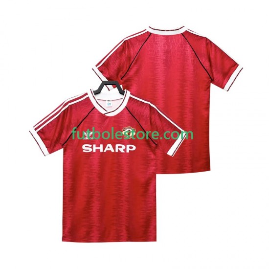 Primera Equipación del Manchester United Retro 1990 1992 Manga Corta para Hombre Primera Equipación del Manchester United Retro 1990 1992 Manga Corta para Hombre