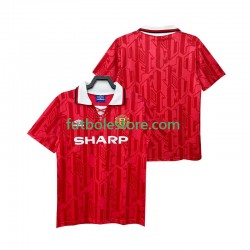 Primera Equipación del Manchester United Retro 1992 1994 Manga Corta para Hombre