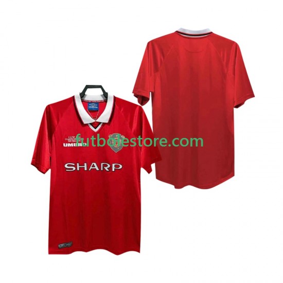 Primera Equipación del Manchester United Retro 1999 2000 Manga Corta para Hombre Primera Equipación del Manchester United Retro 1999 2000 Manga Corta para Hombre