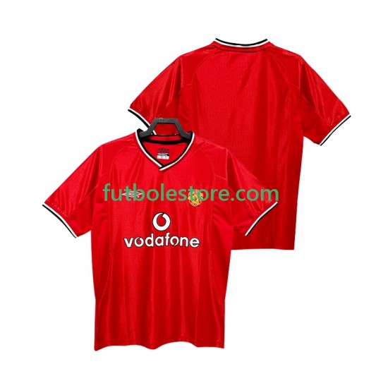 Primera Equipación del Manchester United Retro 2000 2002 Manga Corta para Hombre Primera Equipación del Manchester United Retro 2000 2002 Manga Corta para Hombre