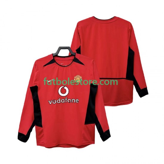 Primera Equipación del Manchester United Retro 2002 2004 ML para Hombre Primera Equipación del Manchester United Retro 2002 2004 ML para Hombre